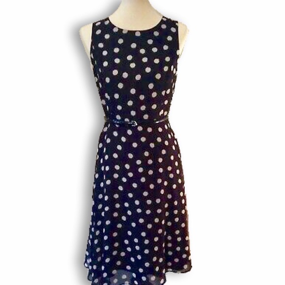 ‼️SOLD‼️Jessica Howard Polka Dot A-Line Midi Dress - Picture 2 of 8